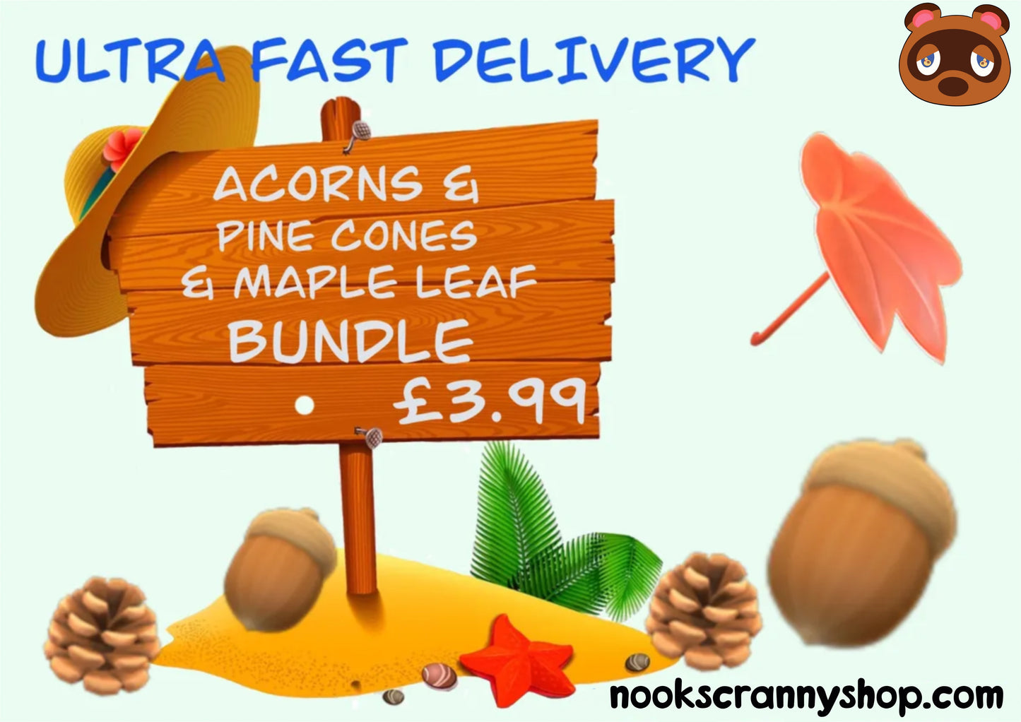 Acorns, Maple Leafs and Pine Cone Bundle