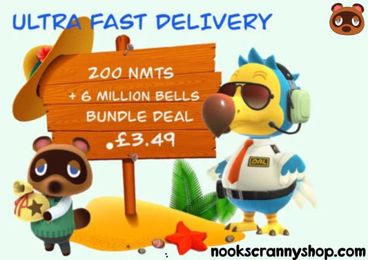 200 Nook Mile Tickets and 6 million Bells
